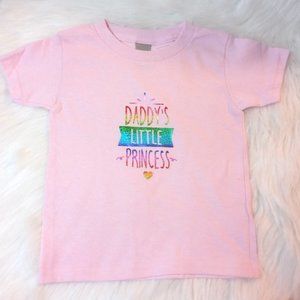 Daddy's little princess Toddler Girl shirt Custom Made Pink 3T Girl Tops